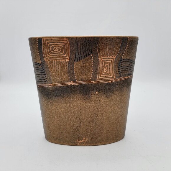Sarra Blu Mod Art Pottery Vase Romania